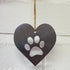 Mini Paw Print Heart - Decorations for Life - Solid Steel